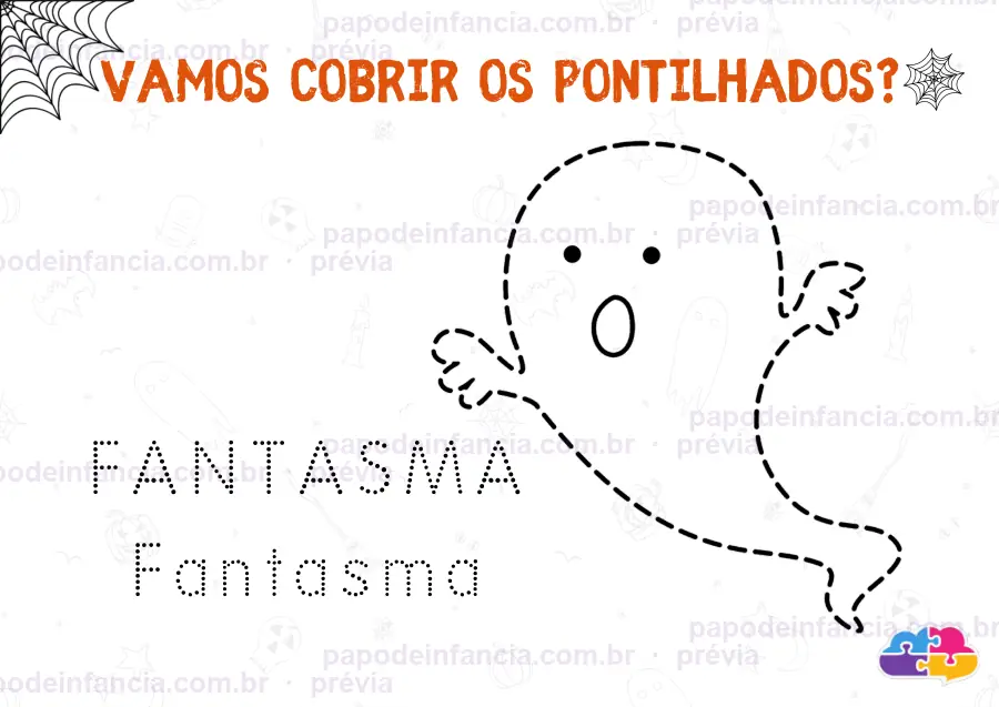 Página de exemplo de Pontilhados Halloween